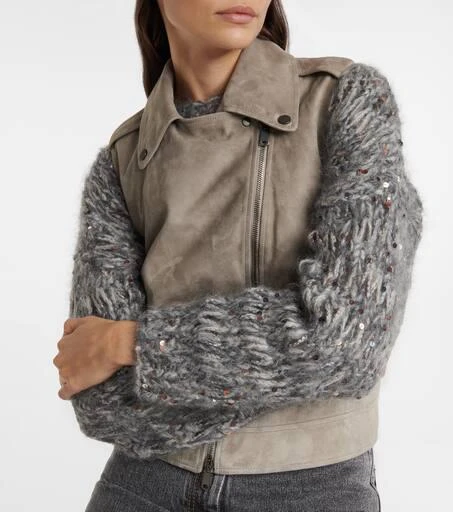 Brunello Cucinelli Suede biker vest 4