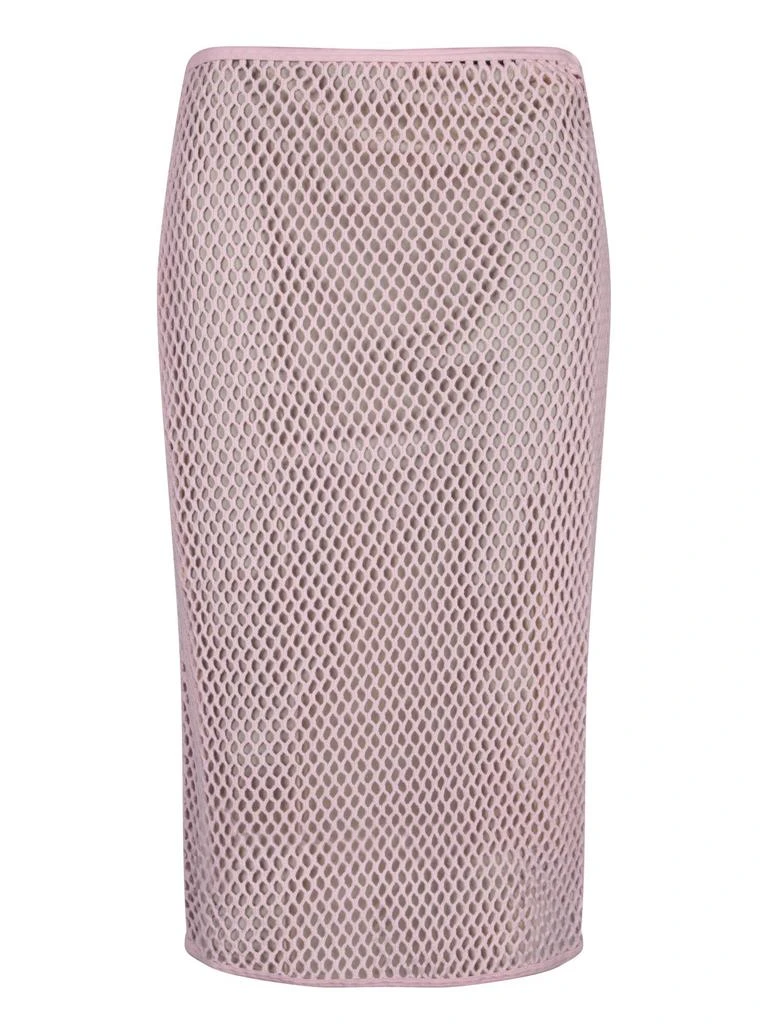 Prada Prada Logo Plaque Midi Skirt 1