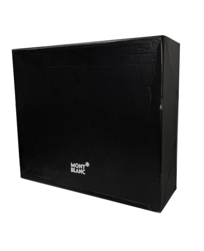 MontBlanc Montblanc Nightflight Black Leather & Fabric Gusset Men's Briefcase 8772M-PO 4