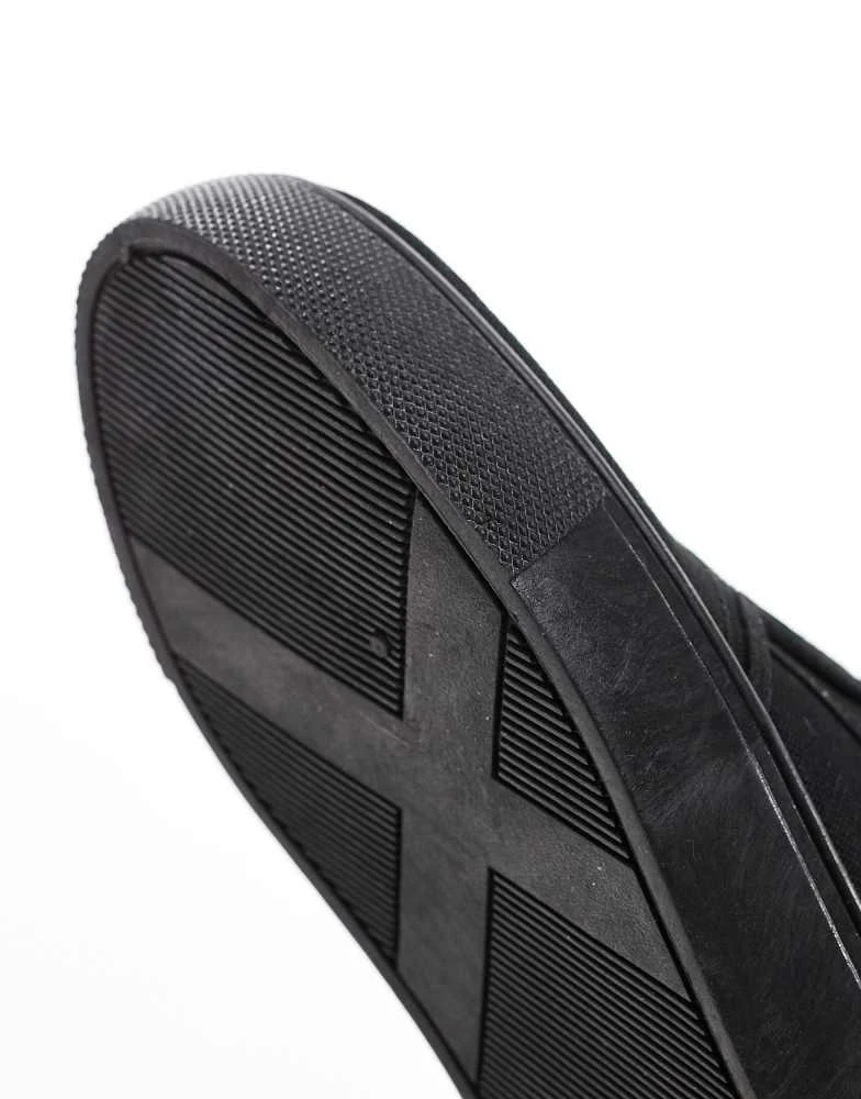 ASOS ASOS DESIGN Wide Fit Dotty slip on plimsolls in black 5