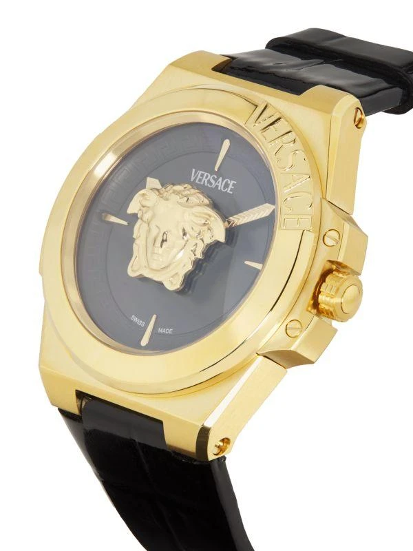 Versace Hera Black Sunray Dial
Leather Strap Watch/37MM 3