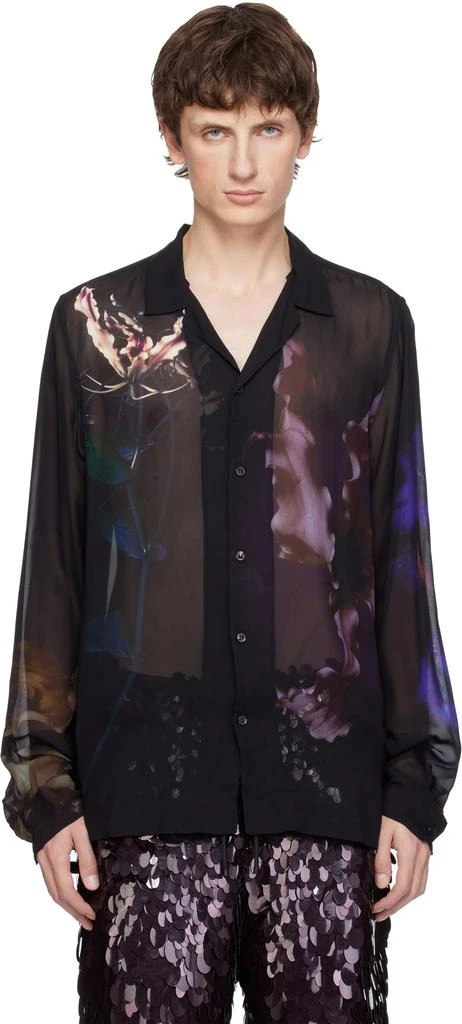 Dries Van Noten Black Floral Shirt 1