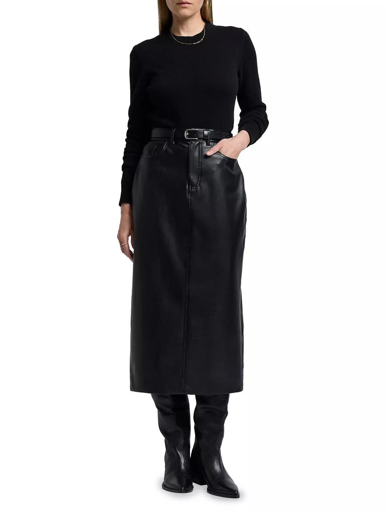 7 For All Mankind Faux Leather Maxi Skirt 2