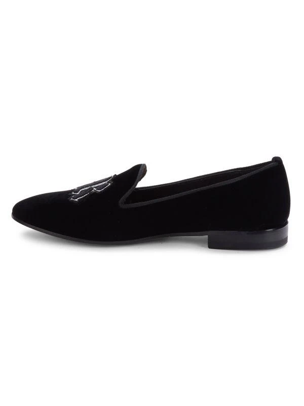 John Richmond Logo Velvet Smoking Slippers 4