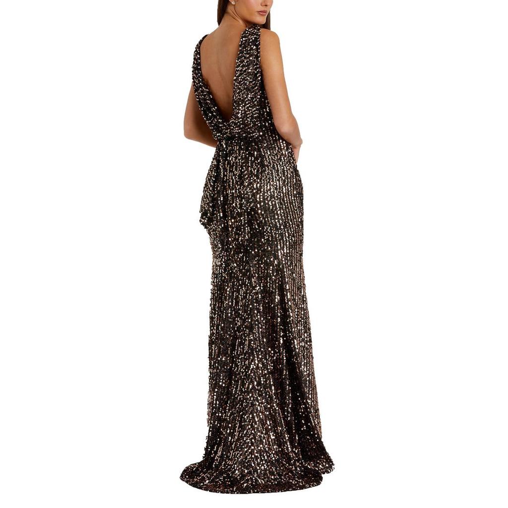 Ieena for Mac Duggal Womens Sequined Sleeveless Evening Dress