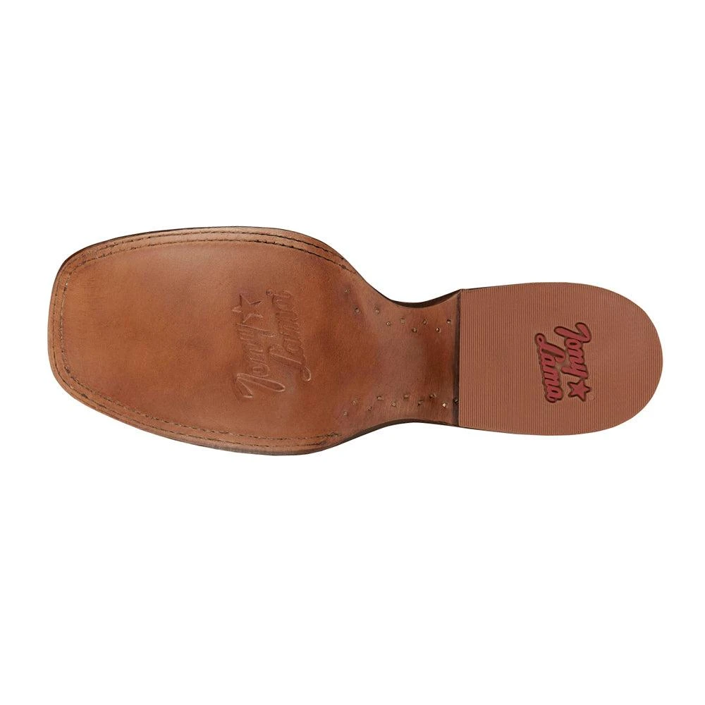 Tony Lama Camarillo Embroidered Wide Square Toe Pull On Cowboy Boots 5