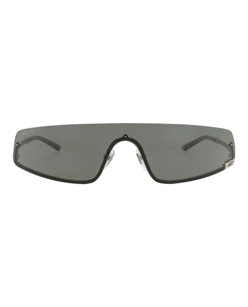 Gucci Shield-Frame Metal Sunglasses