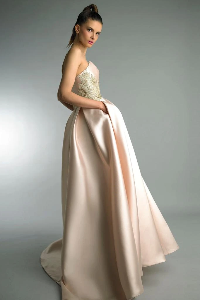 Basix Black Label Strapless Evening Dress With Pockets 2