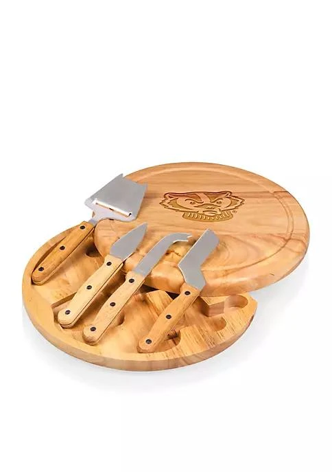 Picnic Time Wisconsin Badgers Circo Cheese Board and Tools Set