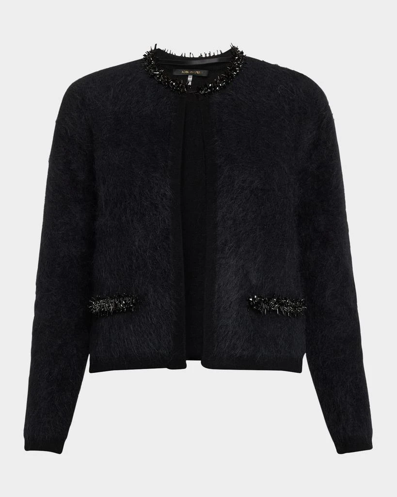 Kobi Halperin Madeline Fuzzy Bead-Trim Sweater 1