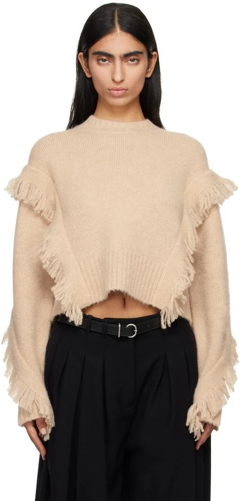 3.1 Phillip Lim Beige Fringe Crewneck Sweater 1