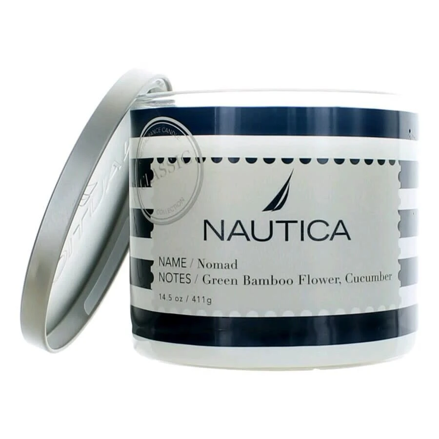 Nautica Unisex Nomad Green Bamboo N Cucumber 411G Scented Candle 810044120257