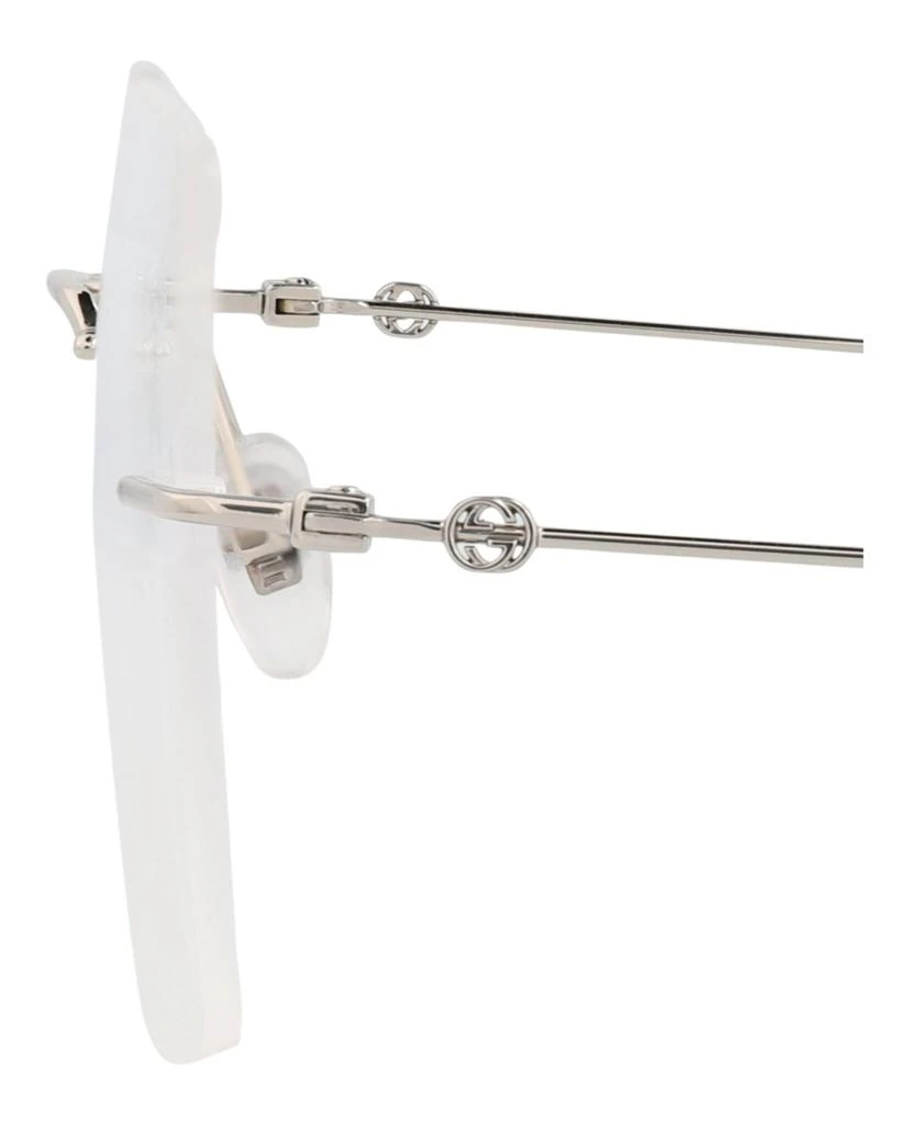 Gucci Square-Frame Metal Optical Frames 4