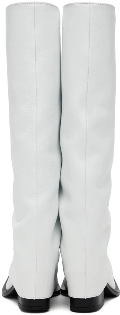 FIDAN NOVRUZOVA White Havva Chunky Heel Tall Boots 2