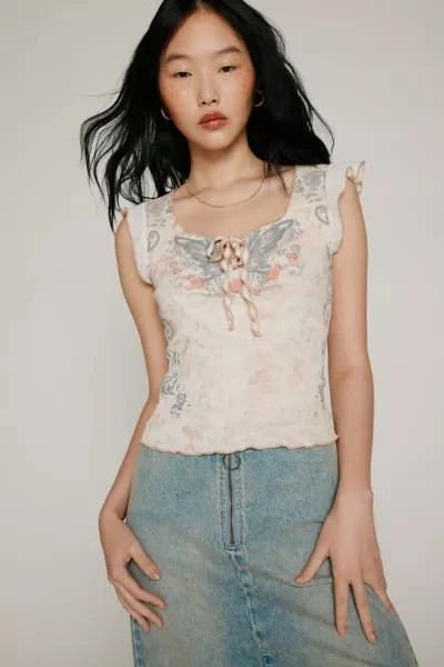Kimchi Blue Kimchi Blue Rae Flutter Sleeve Tee 4