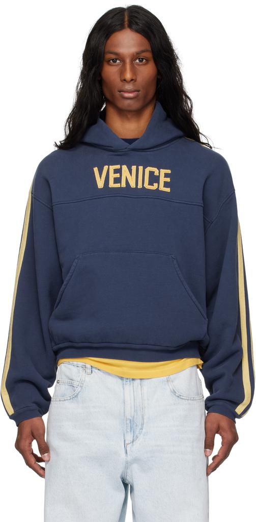 Navy 'Venice' Football Pull Over Hoodie – On Sale Now with Up to