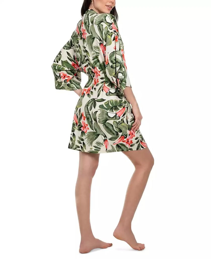Linea Donatella Women's Toucan Printed Wrap Robe 2