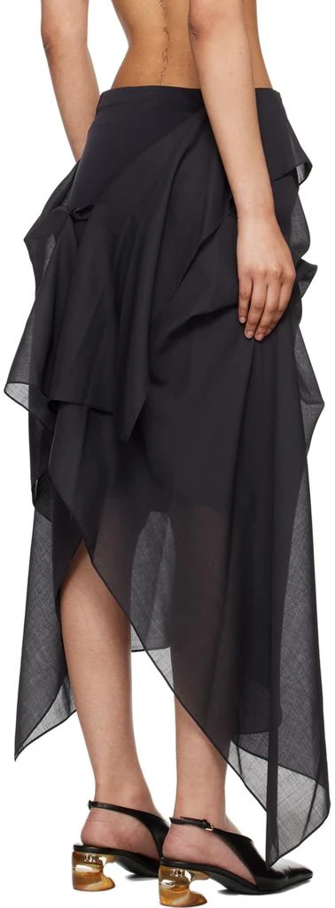 Issey Miyake Black Over The Body Midi Skirt 3