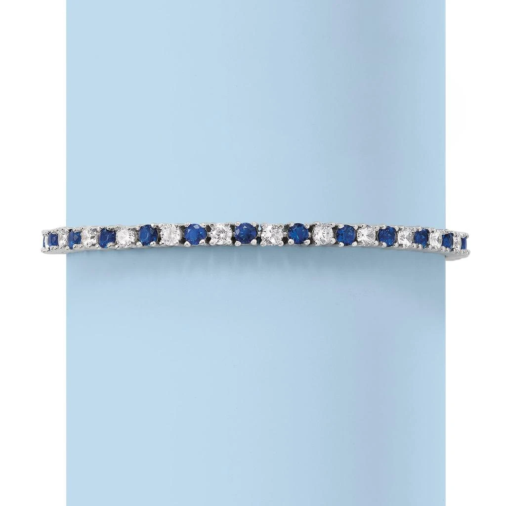 Ross-Simons Simulated Ruby and CZ Tennis Bracelet in Sterling Silver 3