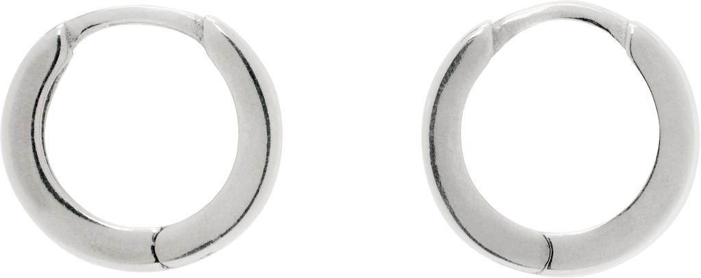 Laura Lombardi Silver Clutch Hoop Earrings