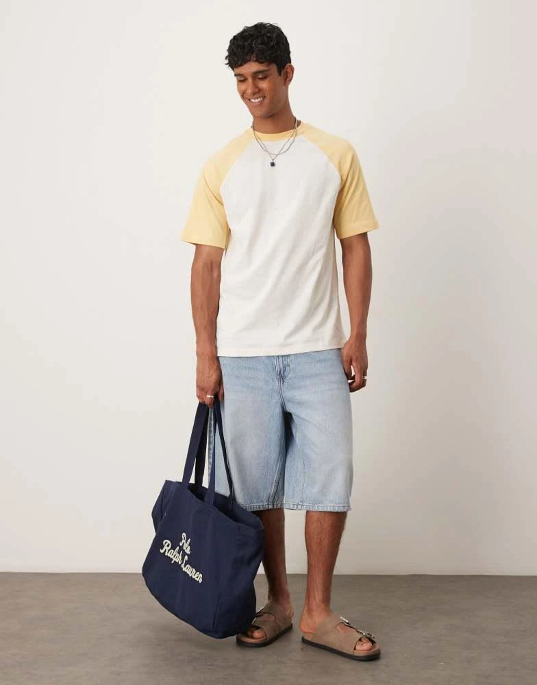 ASOS ASOS DESIGN relaxed raglan t-shirt in cream 2