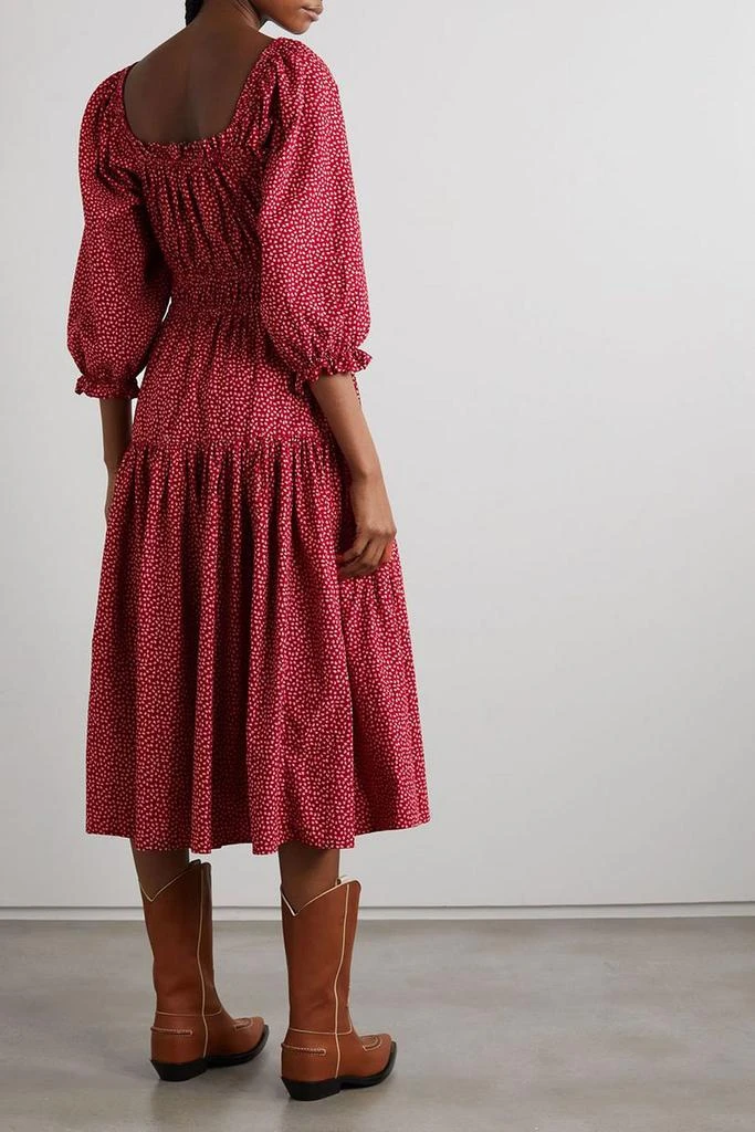 The Great The Reunion printed cotton midi dress 3