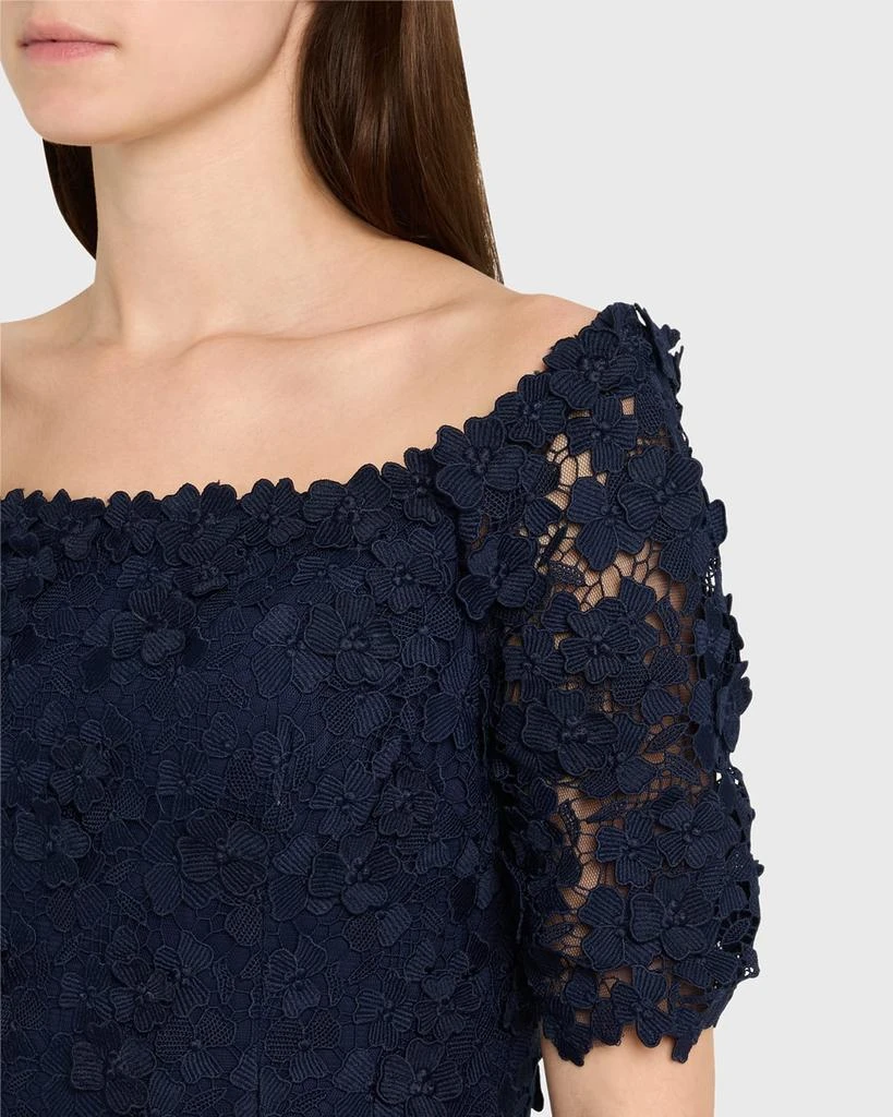 Teri Jon High-Low Floral Lace Maxi Dress 5