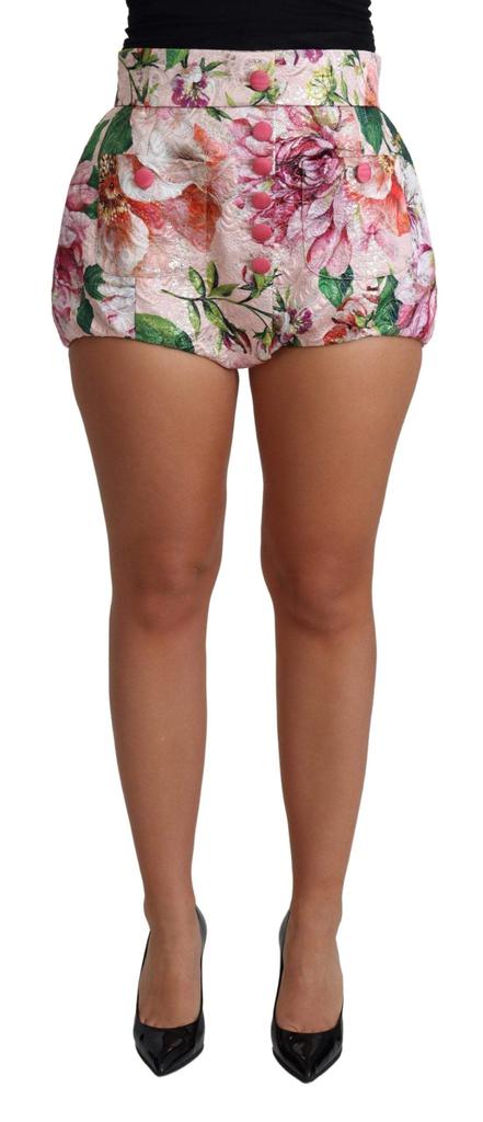 Dolce & Gabbana Dolce & Gabbana Pink Cotton Floral Print Hot Pants Short