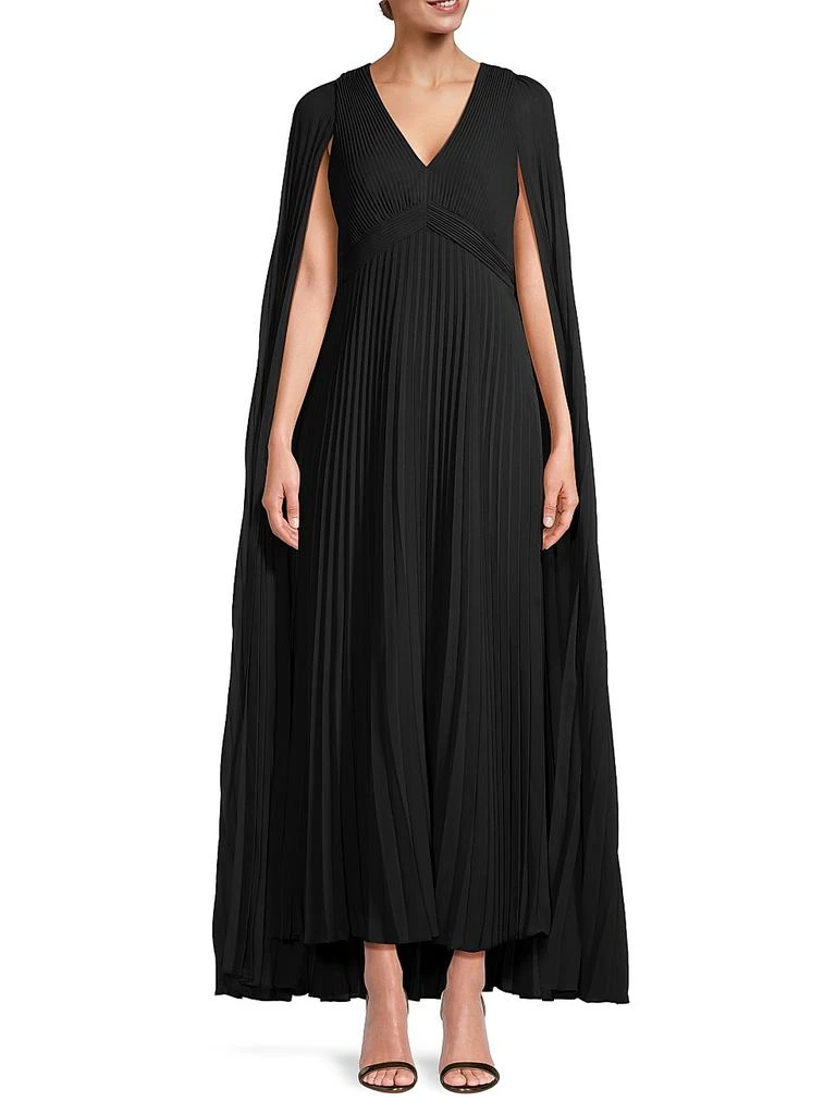 chinese dress ladies Smak Parlour Plus Size Black Feathered Cape Maxi Dress
