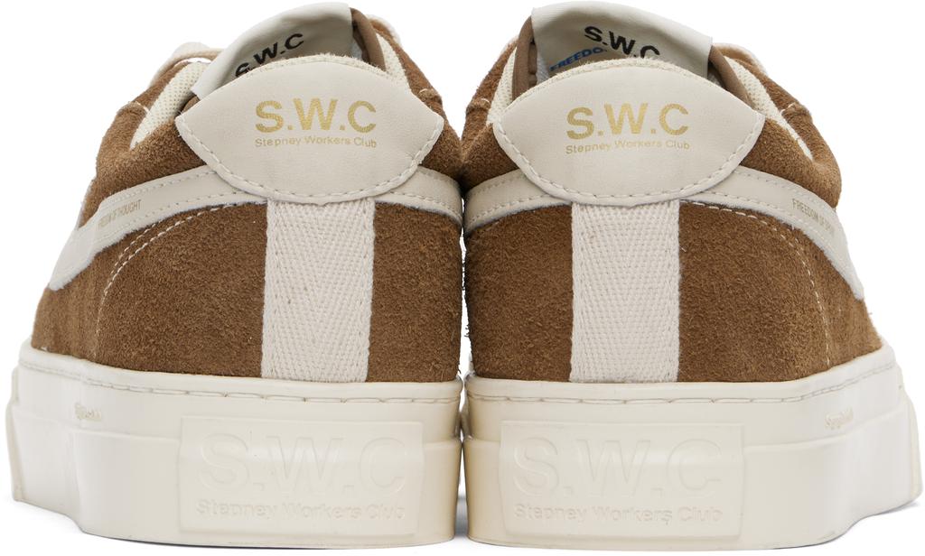 Stepney Workers Club Brown & White Dellow S-Strike Cup Suede Sneakers