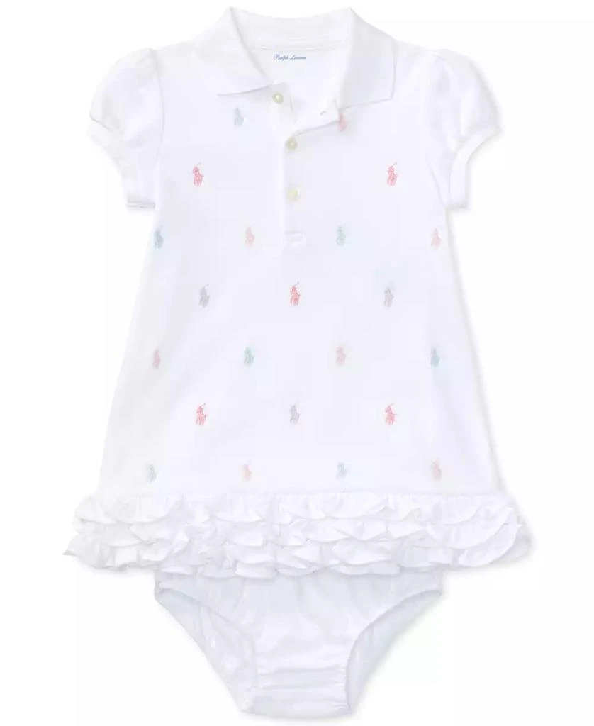 Ralph Lauren Baby Girls Ruffled Pony Printed Polo Dress 1