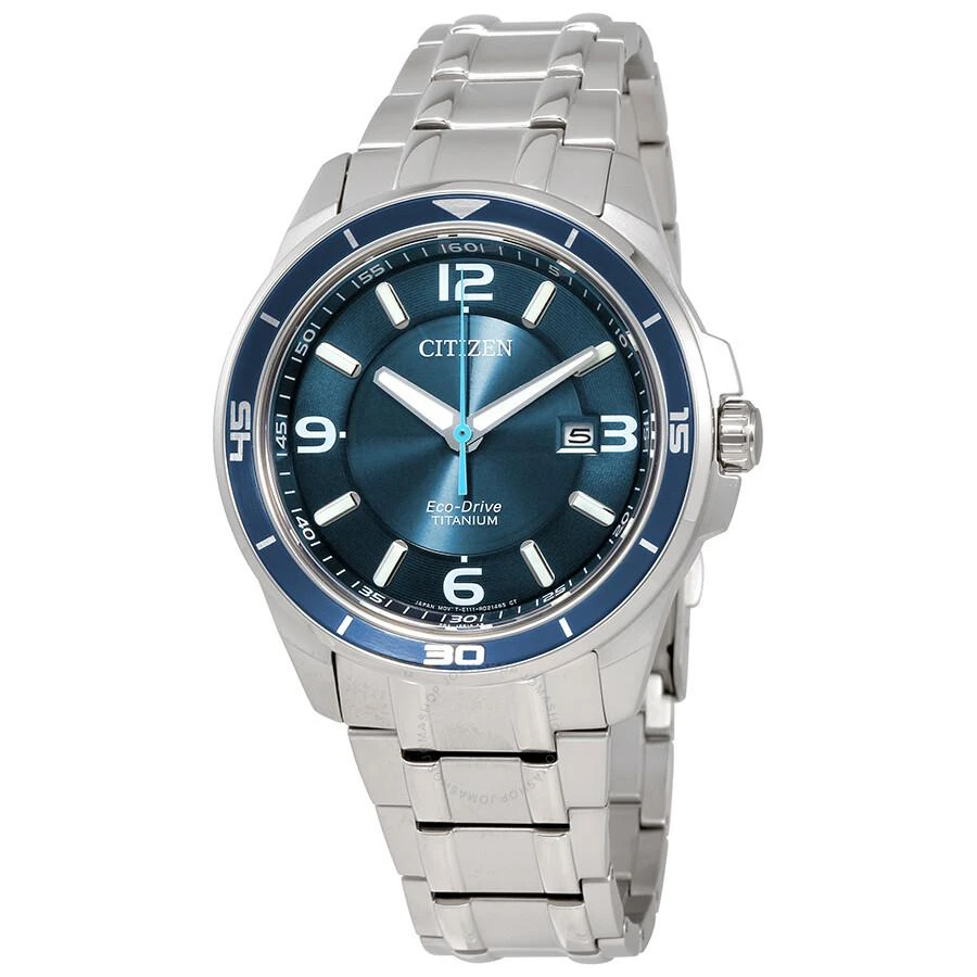 Citizen Ti+IP Blue Dial Titanium Men's Watch BM6929-56L 1