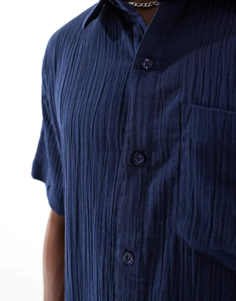 Brave Soul Brave Soul short sleeve shirt in navy 3