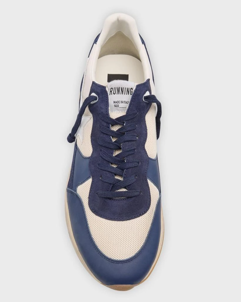 Golden Goose Men's Running Sole Mesh and Leather Sneakers 6