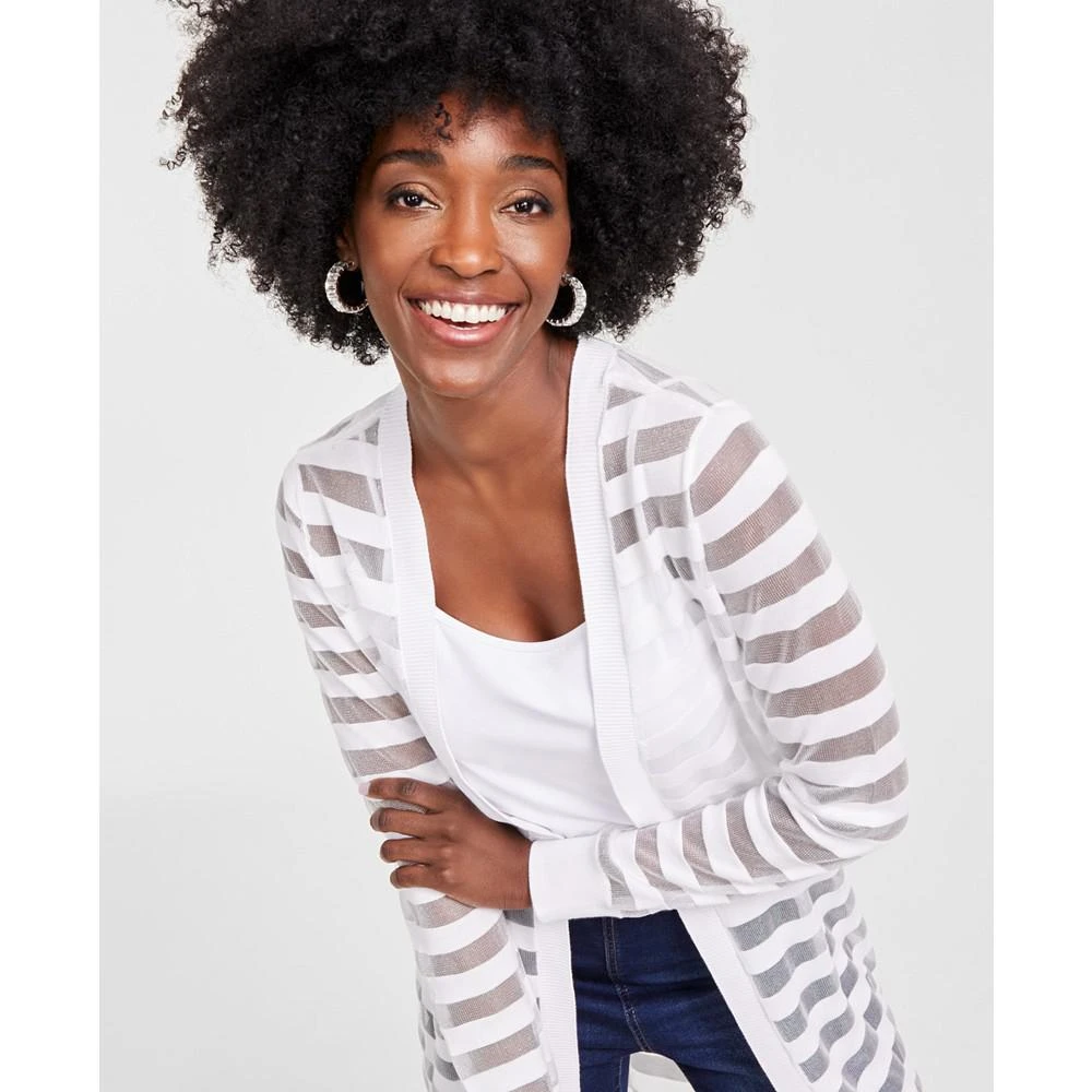INC International Women's Striped Long Cardigan, Created for Macy's 3