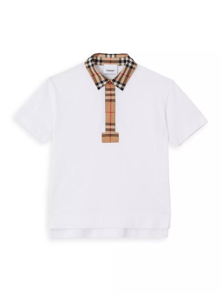 Burberry Little Kid's & Kid's Johane Vintage Check-Trim Polo Shirt