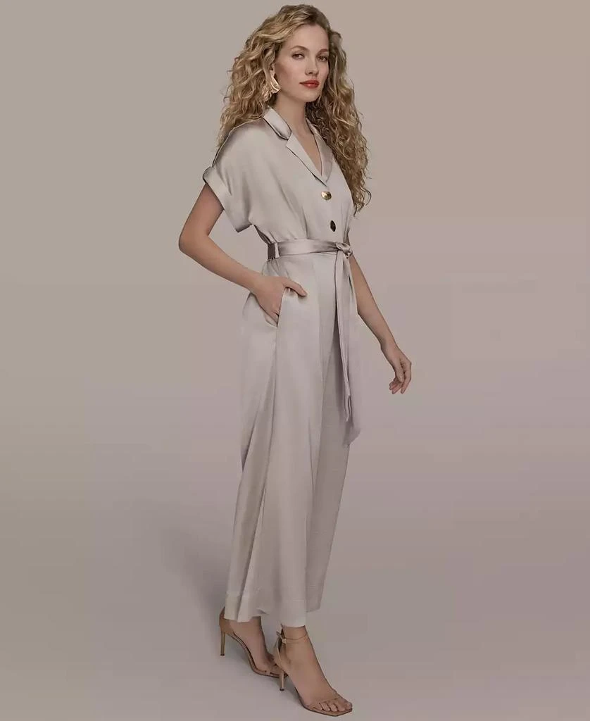 Donna Karan Women
s Satin Wide Leg Jumpsuit 3