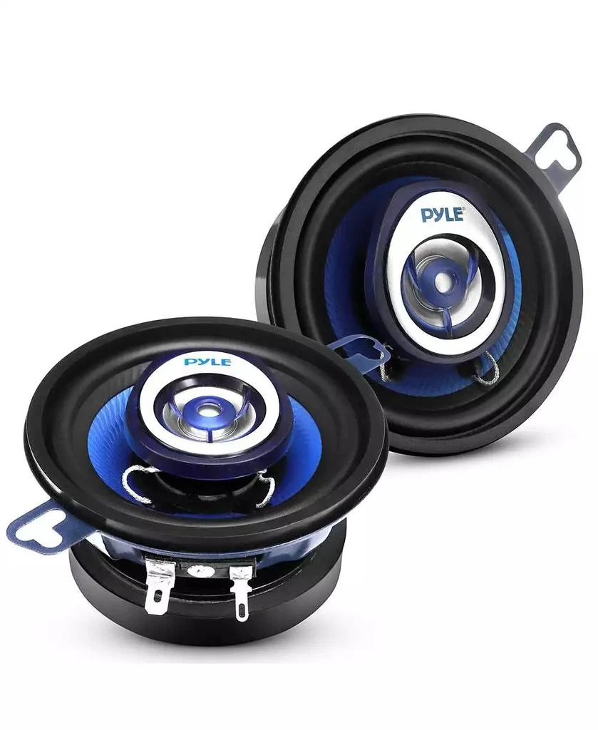 Pyle Two-Way Speaker System, 3.5'' Coaxial, 120W Max, Blue Cone