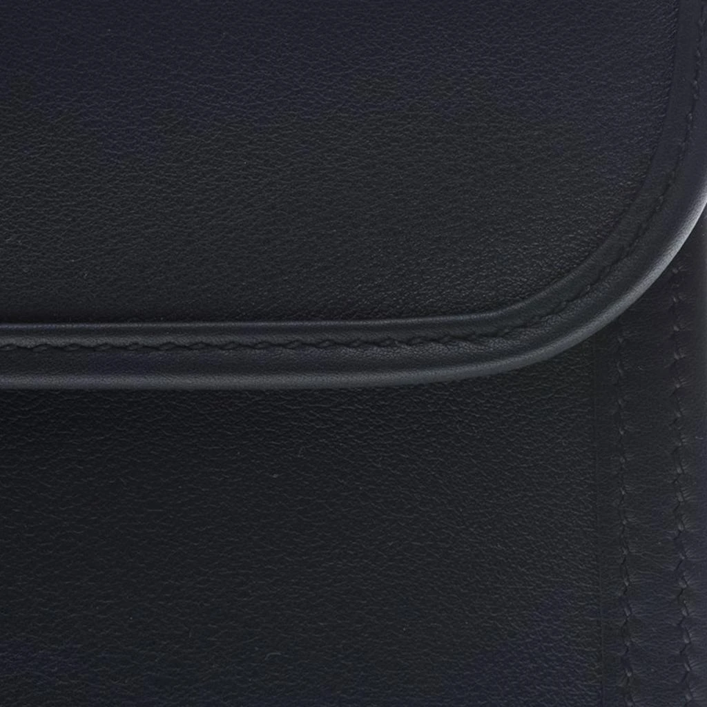 Hermes Hermes Black Leather Jige Elan Clutch 6