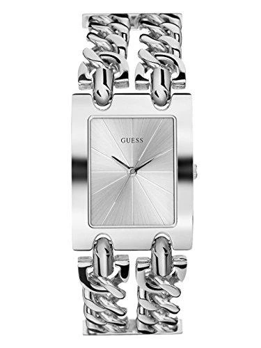 GUESS Guess Women's Silver-Tone Multi-Chain Bracelet Watch