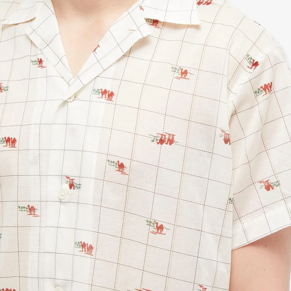 Bode BODE Sheer Camel Vacation Shirt 5