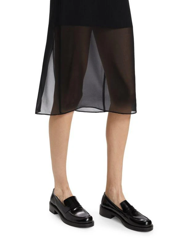 Vince Sheer Silk-Blend Pencil Skirt 4