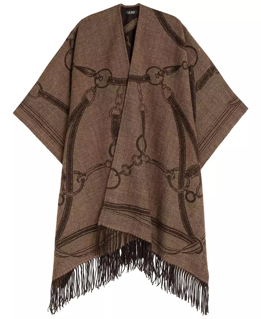 Ralph Lauren Equestrian Jacquard Oversized Ruana