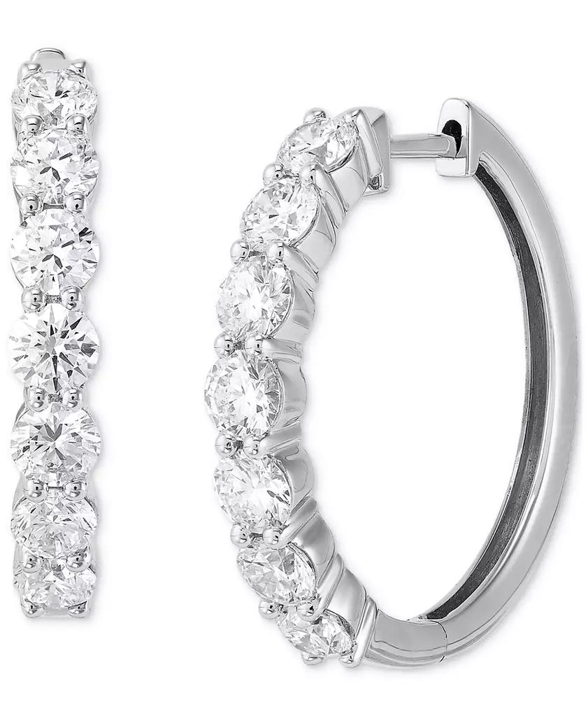 Grown With Love Lab Grown Diamond Small Hoop Earrings (2 ct. t.w.) in 14k White or Yellow Gold