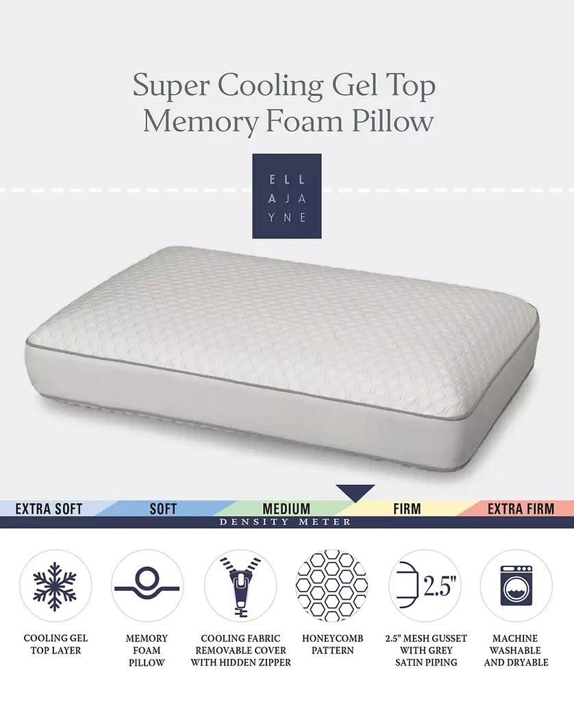 Ella Jayne Super Cooling Gel Top Memory Foam Pillow 6