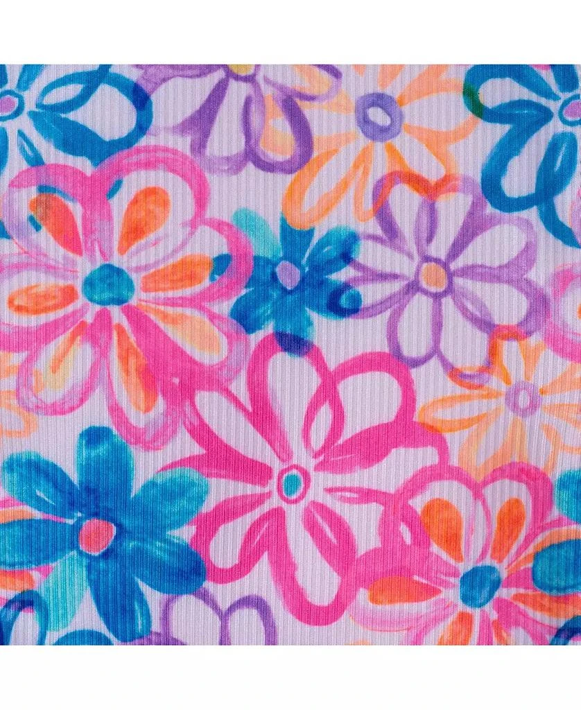 Andy & Evan Toddler/Child Girls Floral Print Rib Swimsuit 3