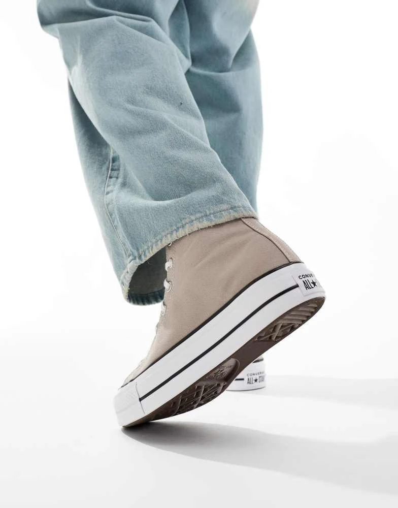 Converse Converse Chuck Taylor All Star Lift Hi trainers in stone 4