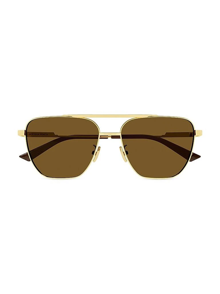 Bottega Veneta Light Ribbon 57MM Metal Navigator Sunglasses 1