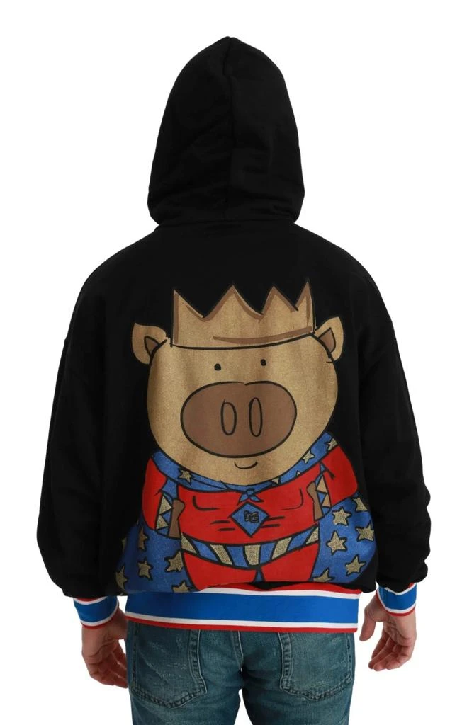 Dolce & Gabbana Dolce & Gabbana  Black Sweater Pig of the Year Hooded 6