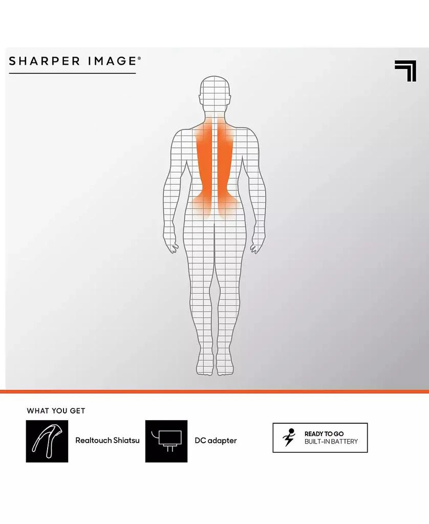 Sharper Image Realtouch Shiatsu Massager, Warming Heat Soothes Sore Muscles, Nodes Feel Like Real Hands, Wireless & Rechargeable 4